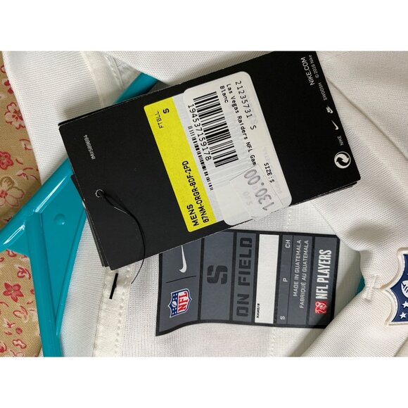 Nike NFL Jacobs Las Vegas Raiders 28 White On-Field Jersey Mens Small Loose Fit - Picture 4 of 9